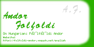 andor folfoldi business card